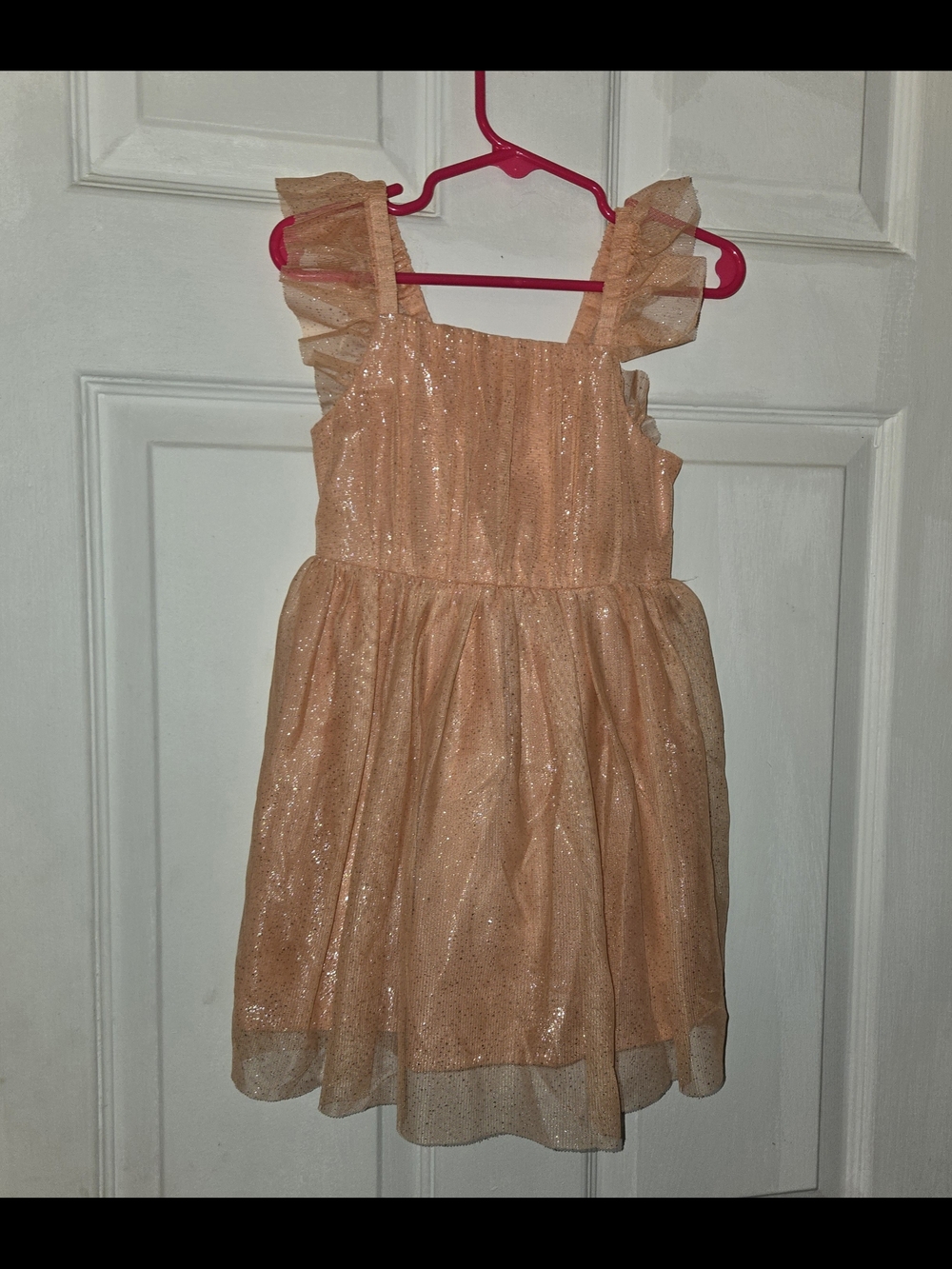 Cat & Jack Peach Sundress with Ruffled Straps Sz 3T